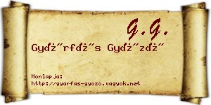 Gyárfás Győző névjegykártya