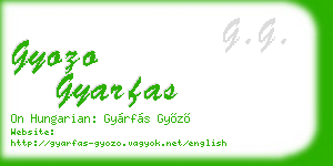 gyozo gyarfas business card