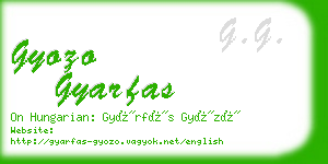 gyozo gyarfas business card